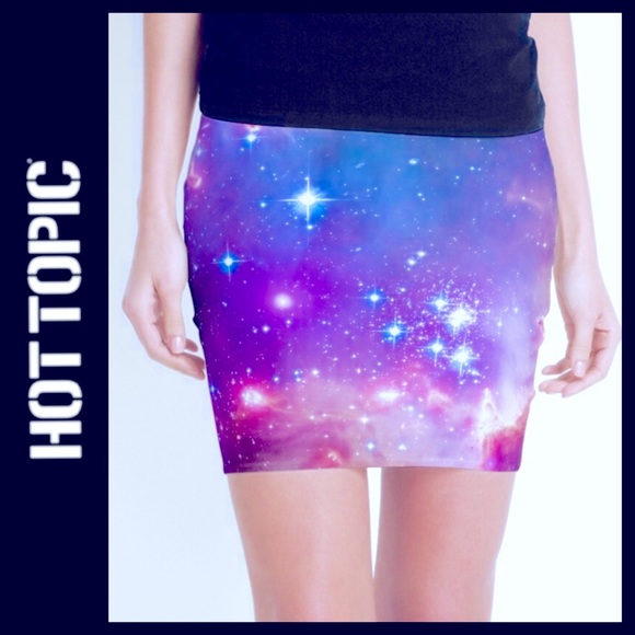 Hot Topic Galaxy Bodycon Mini Skirt - Picture 1 of 6